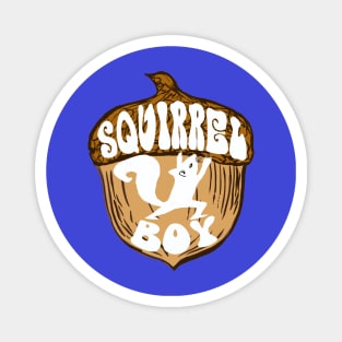 Squirrel boy yoga warrior on acorn funny squirrel design Magnet